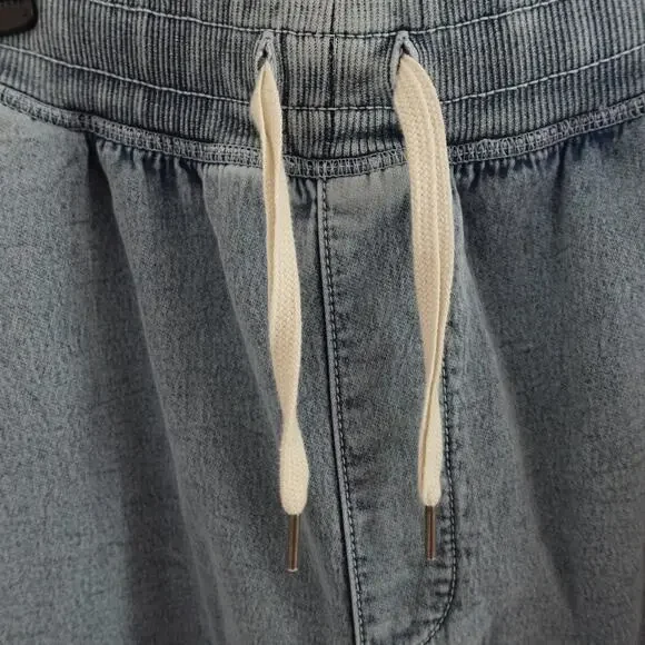 Aerie Soft Landing Pull On Trouser Medium Wash Womens L Loungewear Boho Comfort - Picture 10 of 12